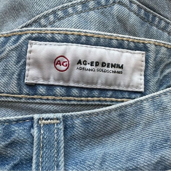 AG Adriano Goldschmied The Alex Vintage Boyfriend Raw Hem Denim Short Size 26 - Picture 4 of 9